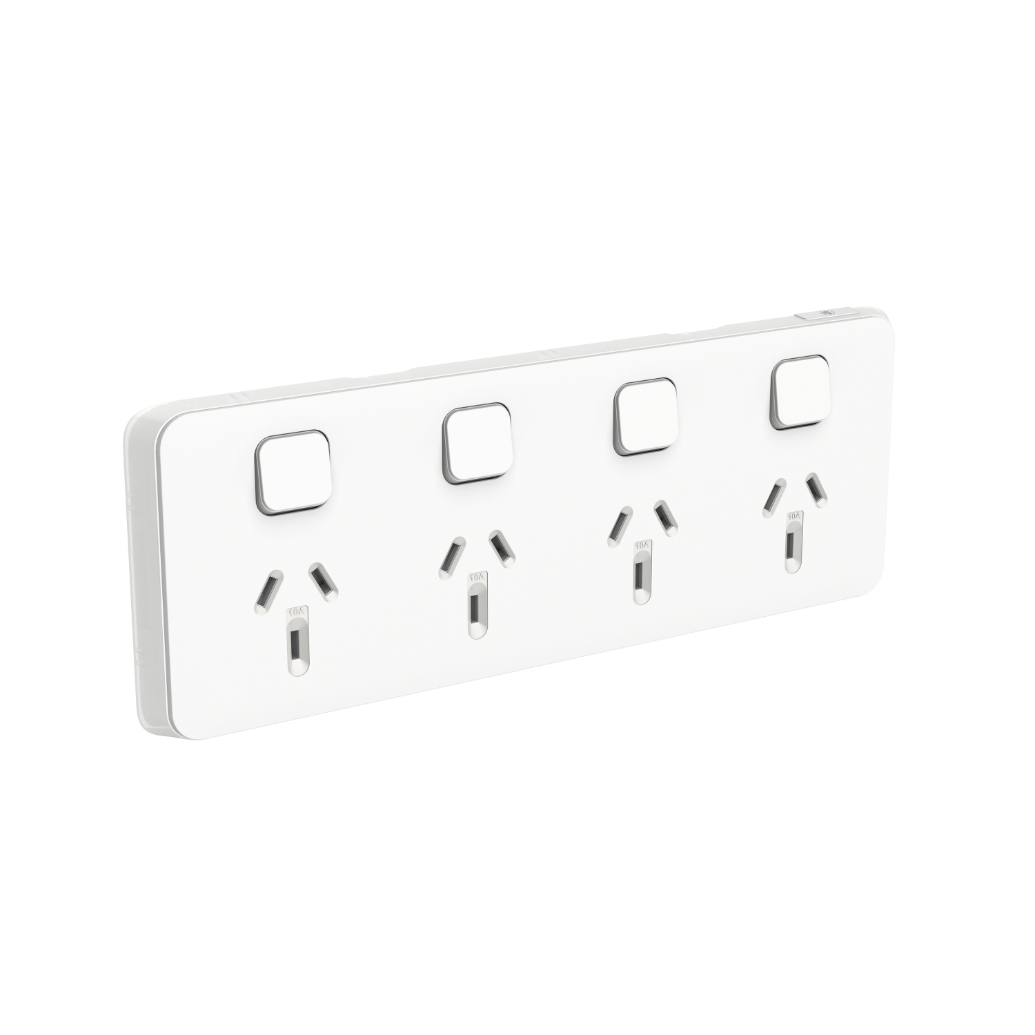 PDL395H4-VW - PDL Iconic Switched Socket 4-gang 10Amp - Vivid White